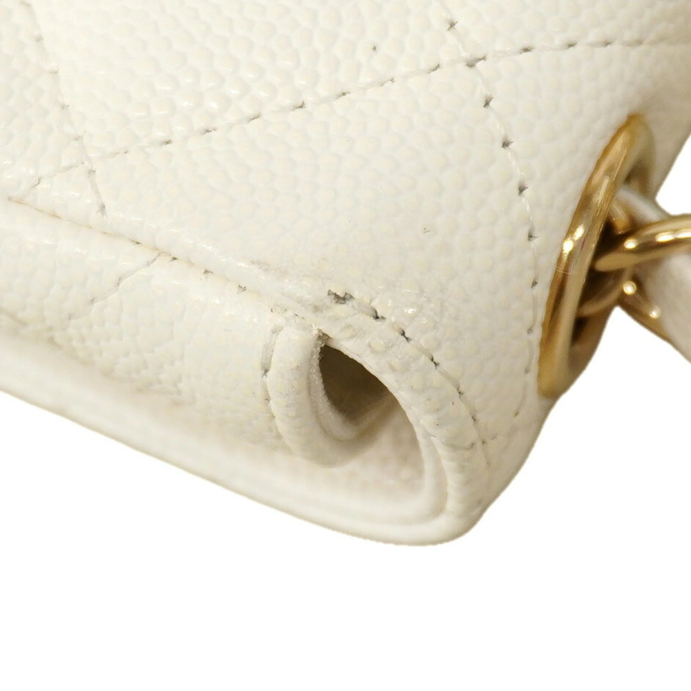 CHANEL White Caviar Leather Mini Bag - Picture 7 of 9